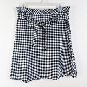 Cynthia Rowley Paperbag Gingham Skirt 6 Preppy Picnic Chic Cottagecore Retro